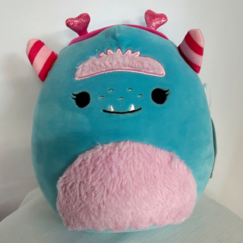 Squishmallows Alijoon Monster Plush Blue/Pink Valentine's Day